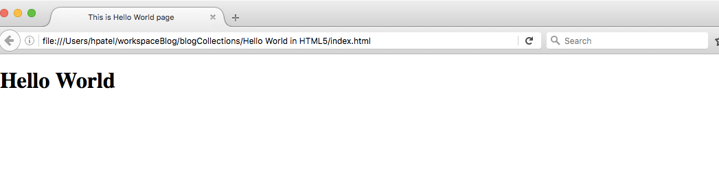 Hello World in HTML5 - Smooth Programming