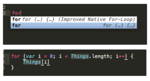 Code Snippets in Sublime Text