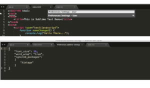User Settings in Sublime Text