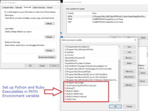 Python and Ruby Executables in PATH environment variable