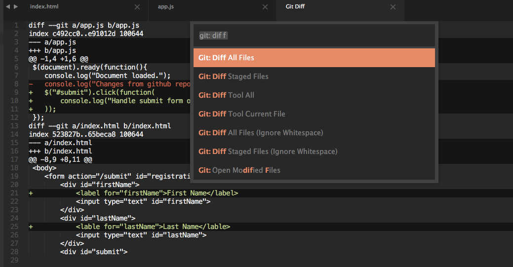 sublime text diff checker